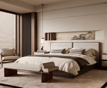 New Chinese Style Bedroom-ID:218836073