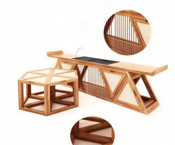 New Chinese Style Tea Tables And Chairs-ID:916531094