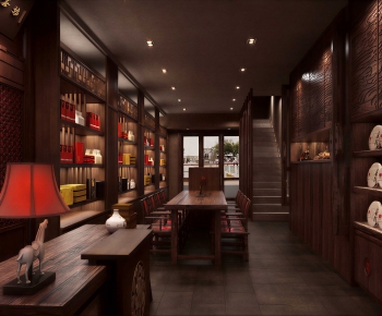 New Chinese Style Teahouse Tea House-ID:875823974