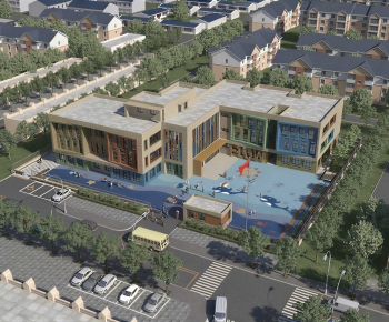 Modern Architectural Bird's-eye View Planning-ID:864017015