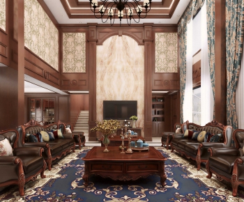 European Style A Living Room-ID:676040893