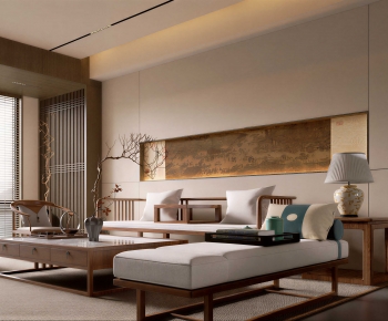 New Chinese Style A Living Room-ID:310831072