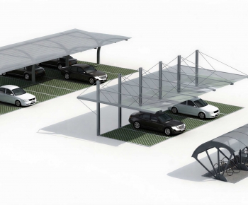 Modern Outdoor Parking Lot-ID:513881926