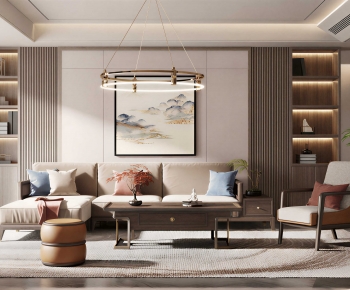 New Chinese Style A Living Room-ID:264503968