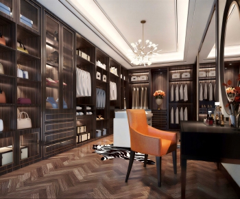 Modern Clothes Storage Area-ID:884872916