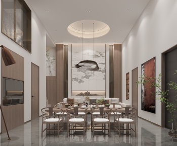 New Chinese Style A Living Room-ID:535116915