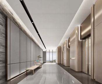 Modern Office Elevator Hall-ID:753840928