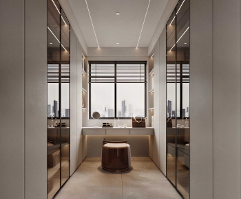 Modern Clothes Storage Area-ID:382606981