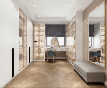 Modern Clothes Storage Area-ID:522640946