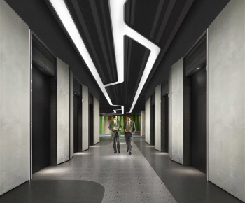 Modern Office Elevator Hall-ID:858850006