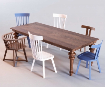 Modern Dining Table And Chairs-ID:523776059
