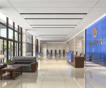 Modern Office Reception Desk-ID:674792053