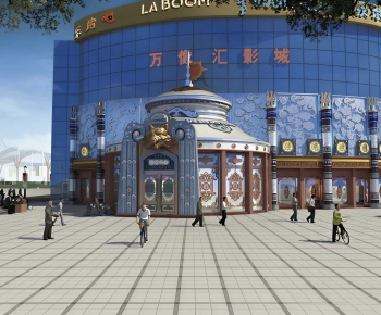 New Chinese Style Appearance Of Commercial Building-ID:328718908