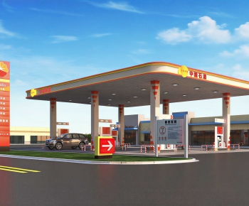 Modern Gas Station-ID:454607018