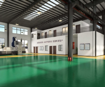 Modern Factory Floor/warehouse-ID:747978935