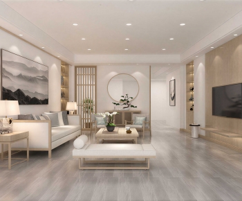 New Chinese Style A Living Room-ID:919392118