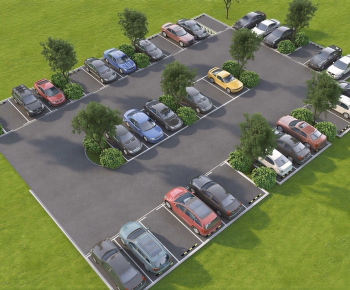 Modern Outdoor Parking Lot-ID:339298961