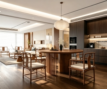 New Chinese Style A Living Room-ID:988086945