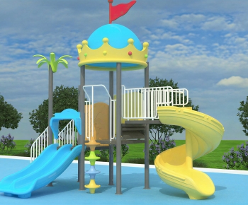 Modern Outdoor Space In Kindergarten-ID:871694096