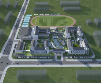 Modern Architectural Bird's-eye View Planning-ID:681425096