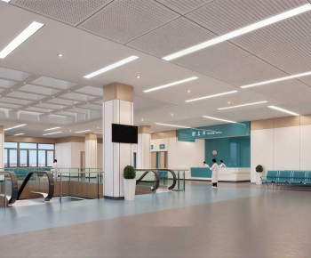 Modern Hospital Hall-ID:378191955