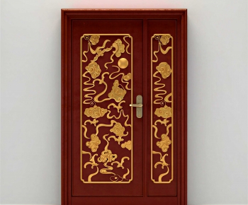 Chinese Style Unequal Double Door-ID:246920623