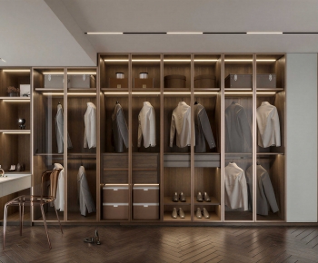 Modern Clothes Storage Area-ID:970536955