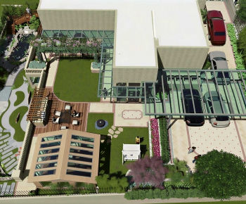 Modern Courtyard/landscape-ID:718498952