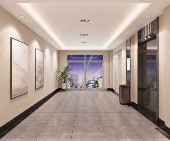 Modern Office Elevator Hall-ID:261321078