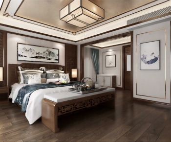 New Chinese Style Bedroom-ID:399940977