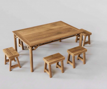 New Chinese Style Dining Table And Chairs-ID:436222089