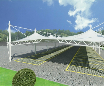 Modern Outdoor Parking Lot-ID:404865981