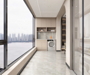 Modern Balcony Laundry Room-ID:776191001