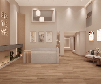 Modern Office Reception Desk-ID:728207115