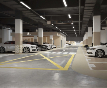 Modern Underground Parking Lot-ID:203933005