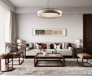 New Chinese Style A Living Room-ID:565130953