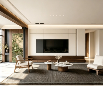 New Chinese Style A Living Room-ID:990751983