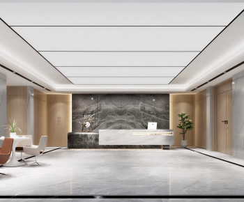 Modern Office Reception Desk-ID:850245958