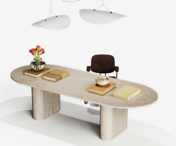 Modern Computer Desk And Chair-ID:886435031