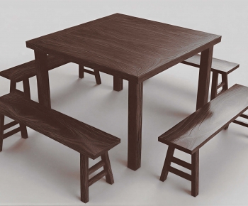 New Chinese Style Dining Table And Chairs-ID:733098038