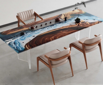 New Chinese Style Tea Tables And Chairs-ID:443583977