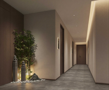 Wabi-sabi Style Corridor-ID:681462059