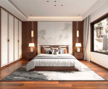 New Chinese Style Bedroom-ID:376338011