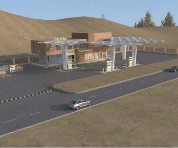 Modern Gas Station-ID:303371026