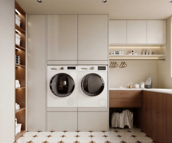 Modern Balcony Laundry Room-ID:858839046