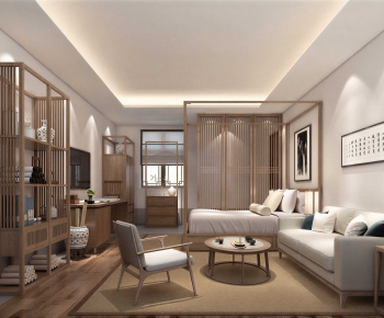 New Chinese Style Bedroom-ID:748066907