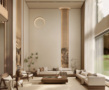 New Chinese Style A Living Room-ID:697269928
