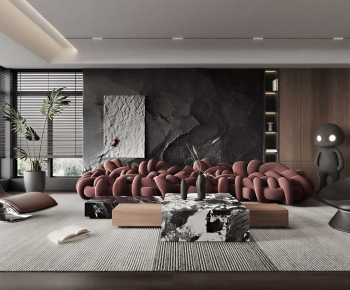 Modern A Living Room-ID:655241974