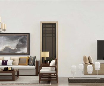New Chinese Style Sofa Combination-ID:691138033