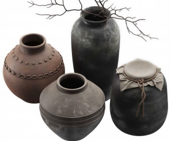 Wabi-sabi Style Clay Pot-ID:154495952